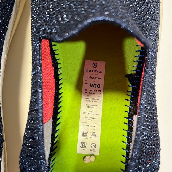 Rothy’s - metallic lattice stitch slip ons, 10 - Picture 7 of 9